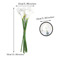 Weihnachten Hot Selling Artikel 34cm Real Touch Pu Calla Lily Künstliche Blumen für Events Dekor