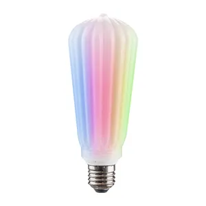 Toptan fiyat RGB akıllı Wifi kısılabilir Led Edison ampul WiFi App kontrol RGB renkli akıllı ev ışıkları