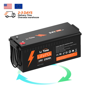 Batería LiTime <span class=keywords><strong>24V</strong></span> 100Ah LiFePO4 |   Sistema de Gestión de Baterías Inteligente Bluetooth con Protección contra Bajas Temperaturas para Sistemas de Autocaravanas y Embarcaciones - Product Image 1