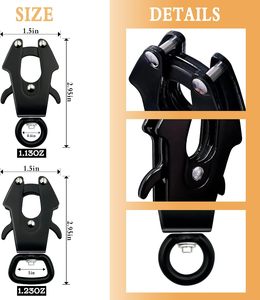 Clip Giratorio Redondo de Aluminio con Liberación Rápida y Bloqueo para Correas de Perro, para Unir Collares de Mascotas - Product Image 4