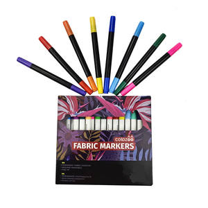 Jeu de marqueurs <span class=keywords><strong>pour</strong></span> tissu à double extrémité-Pointes en <span class=keywords><strong>feutre</strong></span> à double extrémité Marqueur <span class=keywords><strong>pour</strong></span> tissu <span class=keywords><strong>T</strong></span>-<span class=keywords><strong>shirt</strong></span> à double pointe - Product Image 1