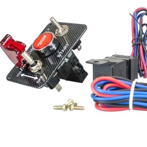 POYRACING Engine Start <b>Switch</b> <b>12V</b> 30A Relay With Button And Wires For Car Racing Use - Product Image 2