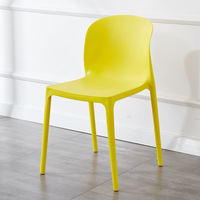 Chaises monobloc empilables en plastique PP moulé, dossier large, pour salle à manger, restaurant, appartement, hôpital