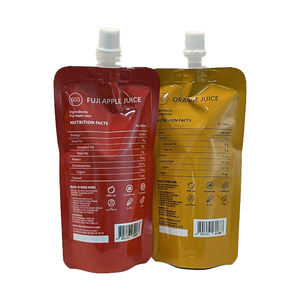 사용자 정의 로고 인쇄 250ml 500ml 수직 가방 주둥이 플라스틱 주스 액체 가방 - Product Image 4