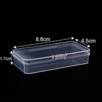 Boîte à bijoux en plastique PP transparente, réutilisable, étanche, avec logo personnalisé et fermeture robuste pour le rangement et l'emballage de cartes