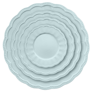 Juego de Vajilla Rosa con Relieve Estilo Francés, Platos de Presentación con Encaje Romántico, Cerámica con Relieve para Bodas, Venta al Por Mayor - Product Image 3