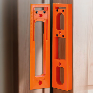 Piastra di guida per fresa a cerniera nascosta, modello per incisione per carpentieri, per l'installazione di cerniere 3D a scomparsa su telai di porte in legno - Product Image 3
