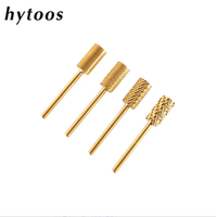 HYTOOS Fraise à ongles en carbure dorée, grande barillette, 3/32, pour manucure, élimination du gel, accessoires de perçage, fournisseur