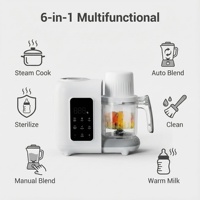Penggiling Dapur Elektrik Blender Prosesor 5 in 1 Pembuat Makanan Bayi Rumah Tangga untuk Mencampur dan Memotong Makanan Bayi