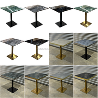Table ronde blanche moderne en marbre pour restaurant café