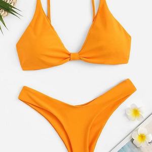 Nouvel Arrivage Maillot de Bain Brésilien Deux Pièces en Tissu Jacquard OUTPACE Tenue de Plage Sexy Asymétrique pour Femme avec String en V - Product Image 1