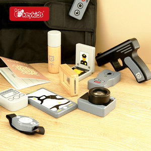 Pretend Role-Play <strong>Kids</strong> Wooden <strong>Police</strong> <strong>Costume</strong> Play Toy with Uniform &amp; Tools W10L111 - Product Image 3