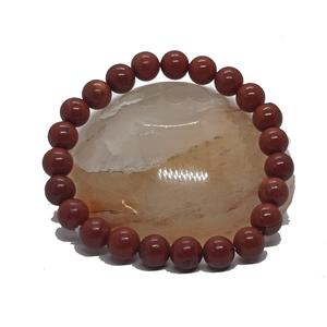 Bracelet en perles d'agate rouge vintage fait à la main de style Feng Shui avec placage à l'or et charme religieux pour les amateurs de fête et de bijoux - Product Image 5