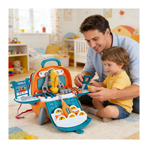 Ensemble d'outils pour enfants, établi, boîte à outils, jeu de simulation, jouet d'ingénieur de construction, jeu éducatif, activité de construction pour tout-petits - Product Image 3