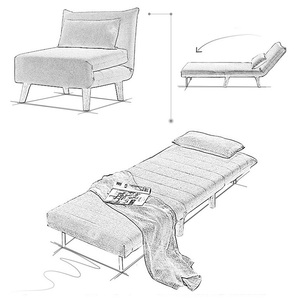 Распродажа, компактный высококачественный складной диван-кровать, мебель, Одноместный маленький диван-кровать - Product Image 6