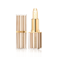 Luxe or cristal feuille d'or rouge à lèvres personnalisé vente en gros étiquette rouge à lipstickHydratant étanche personnalisation Batom