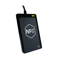 Lector de Tarjetas de Crédito NFC USB RFID Portátil de 13.56MHz ISO14443A ACR1252U ABS con Distancia de Lectura de 8cm, Certificado por NFC Forum