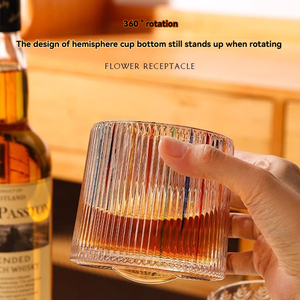 Verre à whisky et à vin en cristal, base rotative, style célébrité internet, pour bière et eau - Product Image 5
