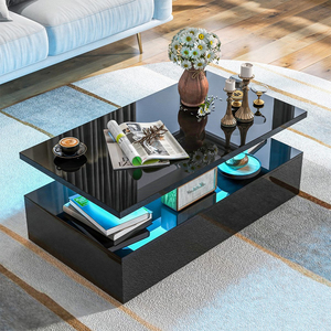 <span class=keywords><strong>Table</strong></span> <span class=keywords><strong>basse</strong></span> multifonction LED en gros |   <span class=keywords><strong>Table</strong></span> <span class=keywords><strong>basse</strong></span> de salon de luxe avec finition blanche brillante UV - Product Image 1