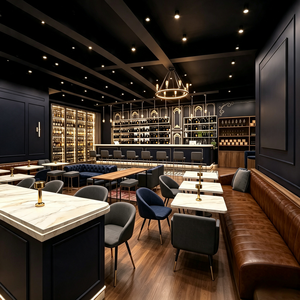 Barra de Bar Moderna de Madera, Muebles de Salón Personalizados, Accesorios de Barra Elegantes, Solución de Diseño de Interiores - Product Image 1