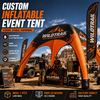 Carpa Inflable Impermeable CATC con Logotipo Personalizado, Toldo Resistente para Todoterreno 4x4, Exhibición de Expedición por el Desierto