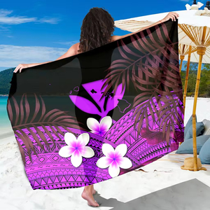 Toalla de Playa Hawaiana Kanaka <span class=keywords><strong>Maoli</strong></span> con Estampado Floral Bohemio, Estilo Salón, con Plumas y Árboles, Pareo de Viaje, Traje de Baño - Product Image 3