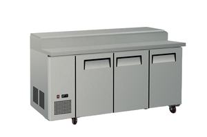 Réfrigérateur <span class=keywords><strong>professionnel</strong></span> en acier inoxydable pour cuisine commerciale, hôtel, restaurant, table de préparation de salades, réfrigérateur à pizza, vitrine réfrigérée - Product Image 5