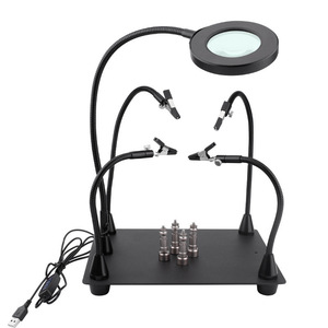 Loupe de réparation portable de bureau 6X avec support réglable et éclairage ajustable - Product Image 1