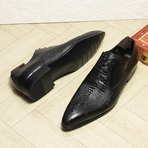 Botas Chelsea de Tobillo para Hombre, Estilo Nuevo, Más Vendidas, de Cuero con Patrón, Ligeras, Formales para Negocios, Otoño - Product Image 2