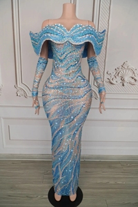 Robes <span class=keywords><strong>de</strong></span> Soirée Sans Bretelles Bal Cristal Coupe A-Line Longueur Ras du Sol pour Banquet Femme Remise <span class=keywords><strong>de</strong></span> Diplôme <span class=keywords><strong>Mariage</strong></span> Soirée Vintage Sexy - Product Image 6