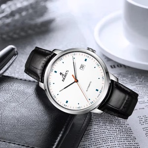 Reloj Analógico de Pulsera de Cuero Mecánico Automático para Hombre de Marca, Caja de Acero Inoxidable, Cristal de Zafiro, Resistente al Agua, Cronógrafo - Product Image 3