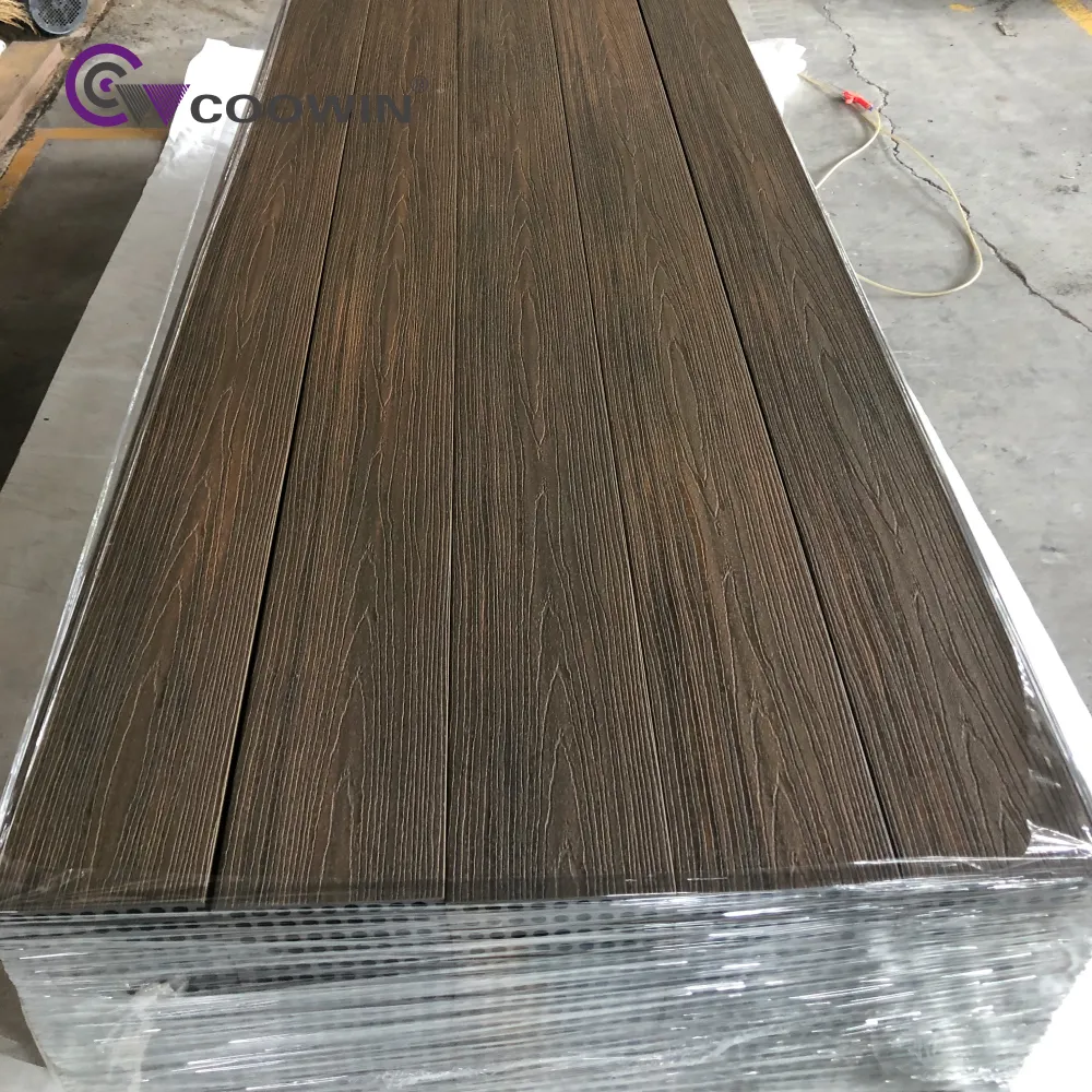 Coowin chống cháy chống ăn mòn không thấm nước bên ngoài đương đại WPC ngoài trời mịn decking