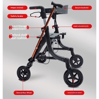 Déambulateur pliant multifonction léger pour personnes âgées, en alliage d'aluminium, à quatre roues, aide à la rééducation, chariot de courses pour tout-petits et seniors