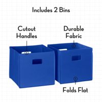 Cubos de Almacenamiento Plegables de 10 Pulgadas, Cajas Organizadoras de Tela con Asas para el Hogar, Juego de 2