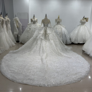 Robe de bal exquise et modeste pour femmes, robes de mariée élégantes, robes de mariée à perles, manches longues, robe de princesse Vestido De Noivas Xs111 - Product Image 6