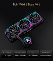 LOVINGCOOL 240/360mm Refroidisseur Liquide Rapide avec Fonction d'Affichage de Température, Ventilateur AIO RGB pour Refroidissement CPU d'Ordinateur de Jeu