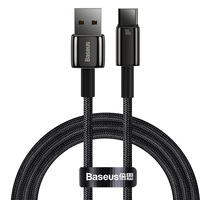Kabel Data Pengisian Cepat Baseus Tungsten Gold USB ke Type-C 100W 1m/2m