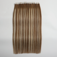 Extensions de cheveux naturels à bandes adhésives invisibles, Remy vierges double drawn, blondes, couleur personnalisée, vente en gros