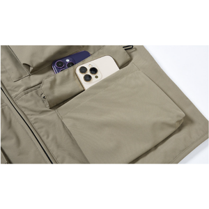 Haute qualité hommes été refroidissement gilet respirant utilitaire Cargo fermeture éclair pour la pêche en plein air travail Photos poches pratiques - Product Image 6