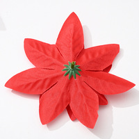 Künstliche Seiden-Weihnachtssterne Großhandel Weihnachtsbaumschmuck Umweltfreundliche Blumen für Kranz Girlande Feiertagsdekoration