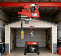 Mini-treuil électrique PA800 800 kg (1760 lb) 220 V portable avec moteur 100 % cuivre pur pour garage et atelier domestiques
