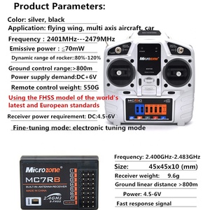 Microzone mc6c 2.4G 6CH điều khiển Transmitter Receiver hệ thống vô tuyến cho RC máy bay Drone multirotor Máy bay trực thăng Xe thuyền - Product Image 4
