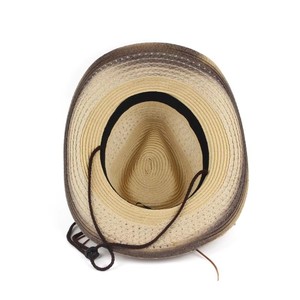 Sombrero de Paja de Ala Ancha Enrollada de Alta Calidad para <span class=keywords><strong>Mujer</strong></span>, Estilo Étnico, con Borlas, para Verano, Aire Libre, Hecho a Mano, Estilo Vaquero Occidental, para <span class=keywords><strong>Mujer</strong></span> y Hombre - Product Image 4