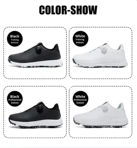 Chaussures <span class=keywords><strong>de</strong></span> <span class=keywords><strong>golf</strong></span> respirantes 2026 <span class=keywords><strong>en</strong></span> promotion pour hommes et femmes avec crampons fixes et boucle rotative, semelle intermédiaire <span class=keywords><strong>en</strong></span> caoutchouc - Product Image 6