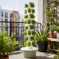 Système de culture hydroponique à 9 couches pour plantes de serre, système de culture hydroponique vertical en tour pour plantes et fleurs