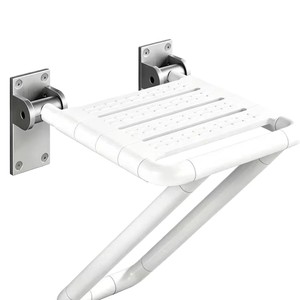Huashifu Bathroom <b>Folding</b> <b>Stool</b> 42x35x45cm Stainless Steel Wall Mounted Elderly Safety Shower Seat - Product Image 3
