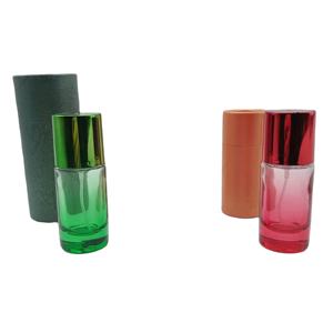 Botella de Perfume Redonda de Lujo de 20 ml/30 ml, Azul/Rojo/Rosa/Morado/Amarillo, Botella de Vidrio de Color con Pulverizador y Tapa de Rosca - Product Image 4