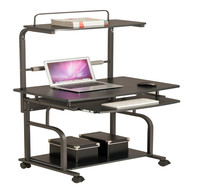 Bureau d'ordinateur, étagère, table d'étude et chaise, bureau d'étudiant avec roulettes, bureau de direction avec plateau à clavier