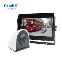 Système de moniteur de caméra à vue surround grand angle à 180 degrés à double objectif avec résolution 4K pour la vue à vol d'oiseau RV