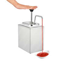 Kit de pompe à condiments de luxe en acier inoxydable pour buffet, distributeur de sauce haute capacité à poser sur table, pompe à confiture à pression manuelle Donalten